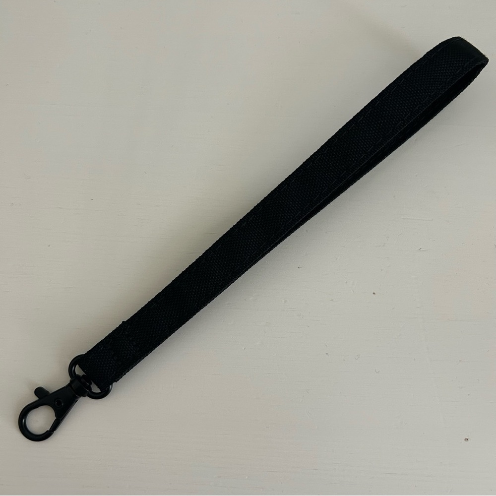 Canvelle Wrist Strap Black with Black Hardware